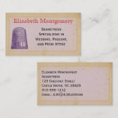 ヴィンテージシンブルSeamstressテーラービジネスカード 名刺 (正面/裏面)