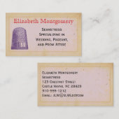 ヴィンテージシンブルSeamstressテーラービジネスカード 名刺 (正面/裏面)