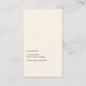 ヴィンテージシンプルのエレガント女性ファッション裁縫 名刺 (裏面)