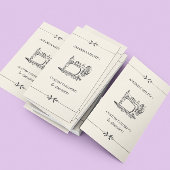 ヴィンテージシンプルのエレガント女性ファッション裁縫 名刺