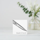 ヴィンテージシンプルのモダンハサミ スクエア名刺 (スタンド正面)