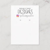 ヴィンテージシンプルインスタグラムイヤリングディスプレイカード 名刺 (正面)