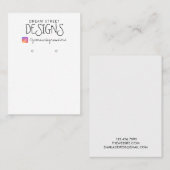 ヴィンテージシンプルインスタグラムイヤリングディスプレイカード 名刺 (正面/裏面)