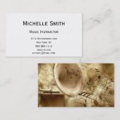 ヴィンテージシンプルエグゼクティブミュージック名刺 名刺 (正面/裏面)