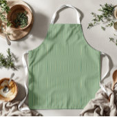 ヴィンテージシンプルオリーブセージ緑グラディエントストライプの エプロン