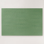 ヴィンテージシンプルオリーブセージ緑グラディエントストライプの ジグソーパズル (横)