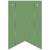 ヴィンテージシンプルオリーブセージ緑グラディエントストライプの バンティングフラッグ (第2の旗)