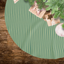 ヴィンテージシンプルオリーブセージ緑グラディエントストライプの ブラッシュドポリエステルツリースカート