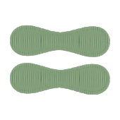 ヴィンテージシンプルオリーブセージ緑グラディエントストライプの 野球ボール (パネル)