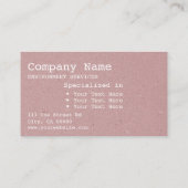 ヴィンテージシンプルオールドピンククラフト紙 名刺 (裏面)