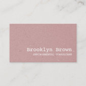 ヴィンテージシンプルオールドピンククラフト紙 名刺 (正面)