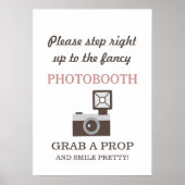 ヴィンテージシンプルカメラフォトブース標識 ポスター (正面)