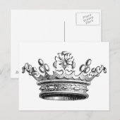 ヴィンテージシンプルクラウン…はがき ポストカード (正面/裏面)