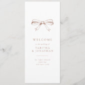 ヴィンテージシンプルコケットボウモカ結婚式 プログラム (正面)