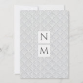 ヴィンテージシンプルデコライトグレー 招待状 (裏面)