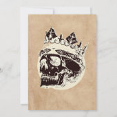 ヴィンテージシンプルハローウィンパーティゴシックスカル 招待状 (裏面)