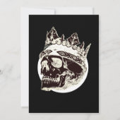 ヴィンテージシンプルハローウィンパーティゴシックスカル 招待状 (裏面)