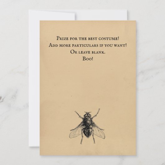 ヴィンテージシンプルハローウィンパーティ招待状 招待状 (裏面)
