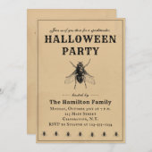 ヴィンテージシンプルハローウィンパーティ招待状 招待状 (正面/裏面)