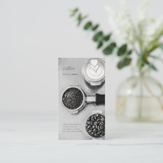 ヴィンテージシンプルバリスタ豆コーヒープログラム ロイヤリティカード (スタンド正面)