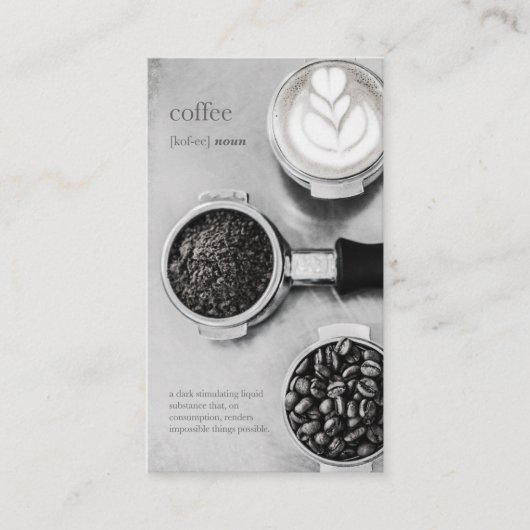 ヴィンテージシンプルバリスタ豆コーヒープログラム ロイヤリティカード (正面)