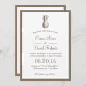 ヴィンテージシンプルパイオ縁どン結婚 招待状 (正面/裏面)