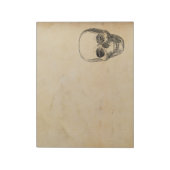 ヴィンテージシンプルヒトスカルイラストレーション ノートパッド (回転)