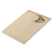 ヴィンテージシンプルヒトスカルイラストレーション ノートパッド (アングル)