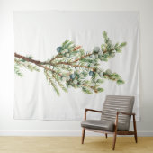 ヴィンテージシンプルボタニカルマウンテンジュニパー タペストリー (インサイチュ(横))