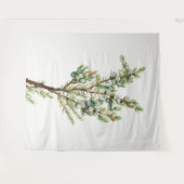 ヴィンテージシンプルボタニカルマウンテンジュニパー タペストリー (正面(横))