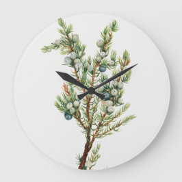 ヴィンテージシンプルボタニカルマウンテンジュニパー ラージ壁時計