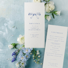 ヴィンテージシンプルボーブルー結婚式 プログラム