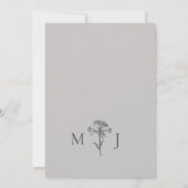 ヴィンテージシンプルリリーフローラクリスチャン結婚ズ 招待状 (裏面)