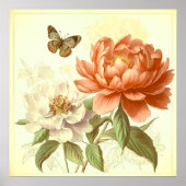 ヴィンテージシンプル付きフローラ ポスター (正面)