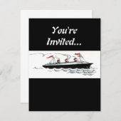 ヴィンテージシンプル出荷イラストレーション 招待状 (正面/裏面)