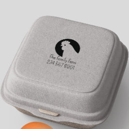 ヴィンテージシンプル手書きファームハウススタイルエッグ ラバースタンプ