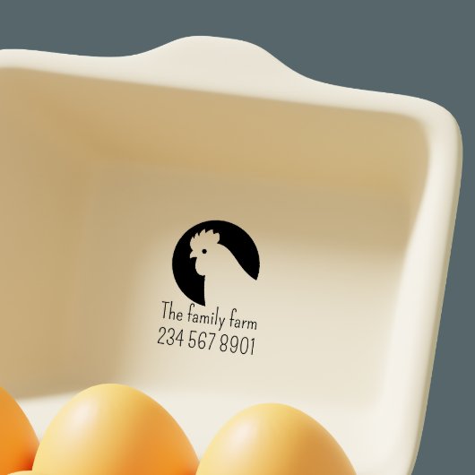 ヴィンテージシンプル手書きファームハウススタイルエッグ ラバースタンプ