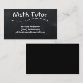 ヴィンテージシンプル白黒マスチューターチャルクボード 名刺 (正面/裏面)