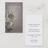 ヴィンテージシンプル素朴ひまわり名刺 名刺 (正面/裏面)