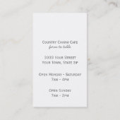 ヴィンテージシンプル素朴ひまわり名刺 名刺 (裏面)