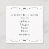 ヴィンテージシンプル裁縫機手工芸 スクエア名刺 (裏面)