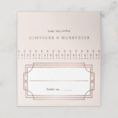 ヴィンテージシンプル赤面ピンクローズゴールドフォイル結婚ズ プレイスカード (外部開封)