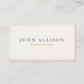 ヴィンテージシンプル起業家素朴高齢紳士 名刺 (正面)