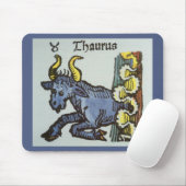 ヴィンテージシンボルや象徴の〔占星術の〕十二宮図、アンティークTaurus Bull マウスパッド (マウス)