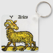 ヴィンテージシンボルや象徴の〔占星術の〕十二宮図、牡羊座のラム キーホルダー (裏面)