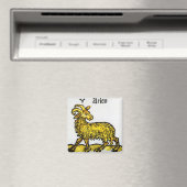 ヴィンテージシンボルや象徴の〔占星術の〕十二宮図、牡羊座のラム マグネット (インサイチュ (食洗機))