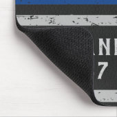 ヴィンテージシン・ブルーパーソナライズされたライン警察官 マウスパッド (コーナー)