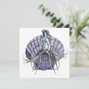 ヴィンテージシーウィッチコラージスクエアフラットカード