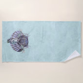 ヴィンテージシーウィッチコラージュ ビーチタオル (正面)