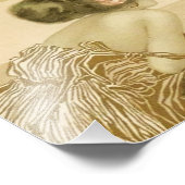 ヴィンテージシーガールウィズピンクローズプリント フォトプリント            (角)